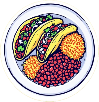 Taco plate illustration